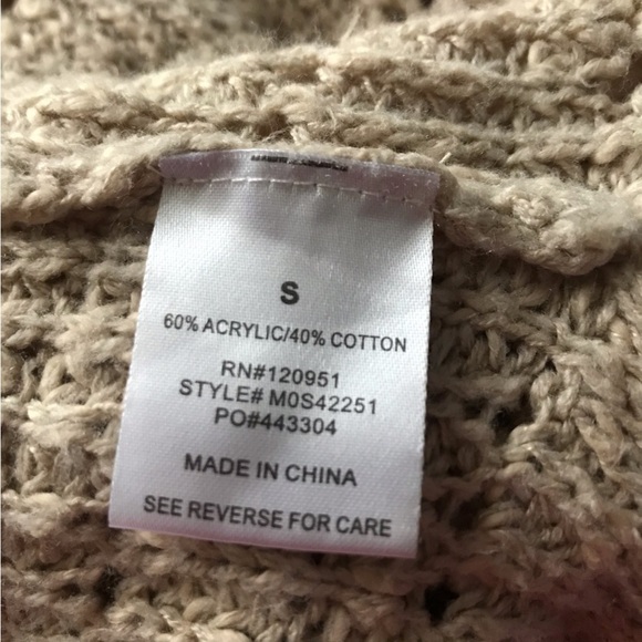 Pink Rose beige knit open cardigan - Picture 10 of 10